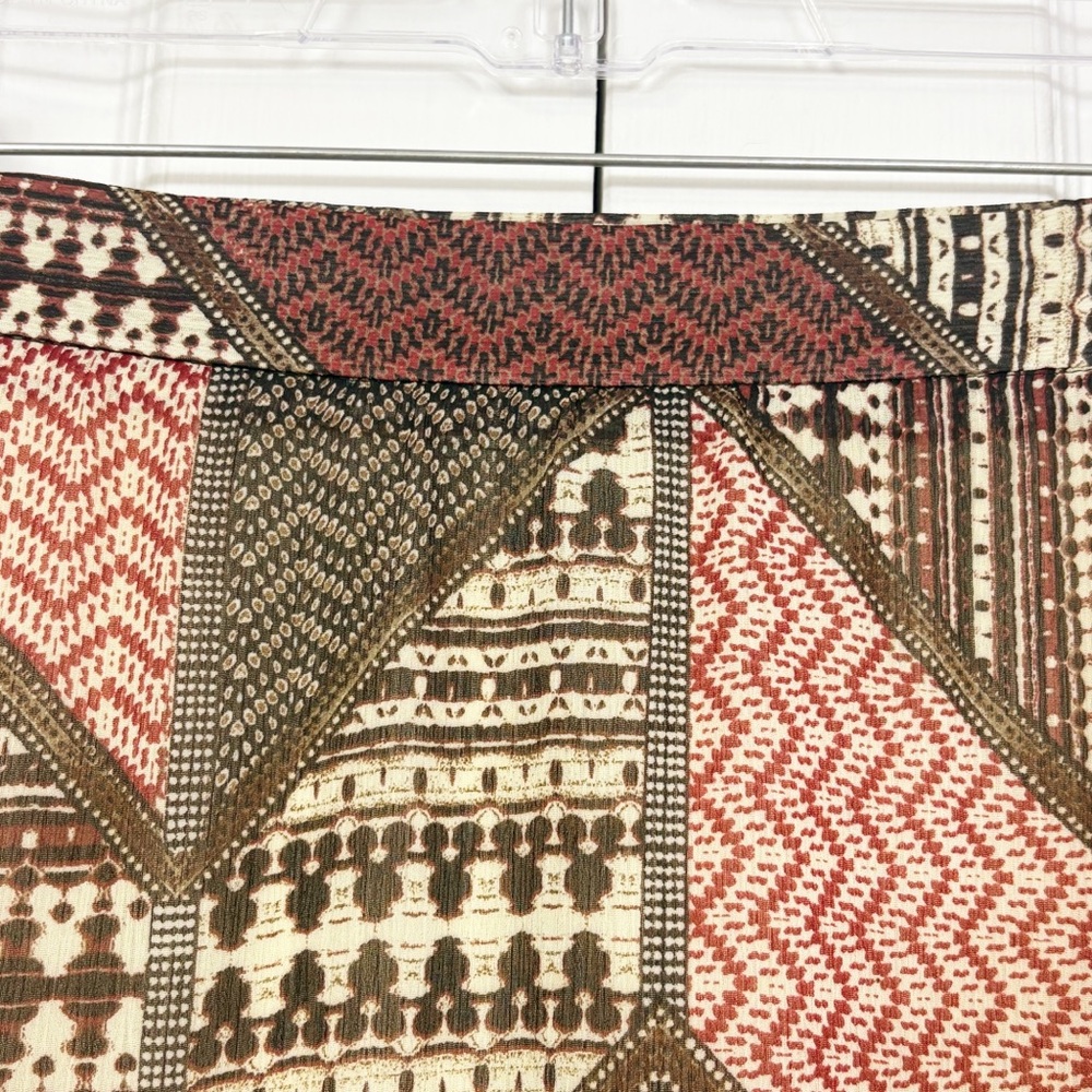 Catherines Brown Multi Patchwork Print Boho Handk… - image 3